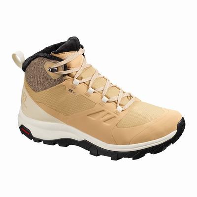 Női Salomon OUTSNAP CLIMASALOMON™ WATERPROOF Téli Bakancs SA3124790 Barna